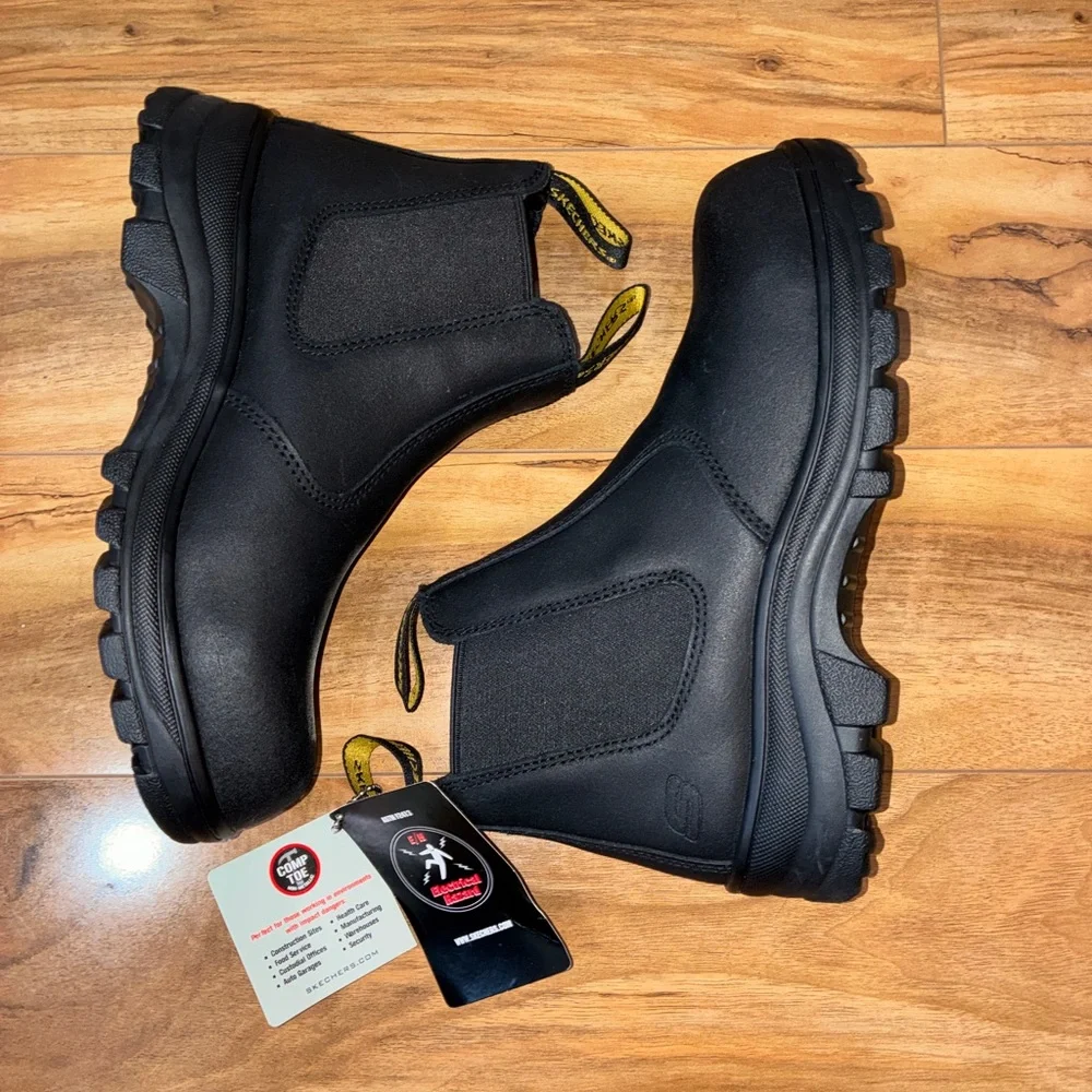 NWT Women's Skechers Workshire Jannit Work Boots - Composite Toe - size 6.5 - Picture 3 of 11